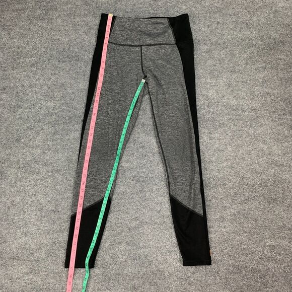 Lucy Hatha Leggings Womens M Medium Grey Two Tone Mid Rise Pull On Athletic Pant - Picture 8 of 13